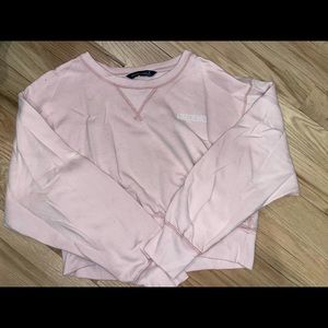Abercrombie and Fitch cropped baby pink sweater
